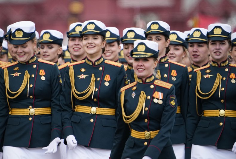Women at Victory Day Moscow
