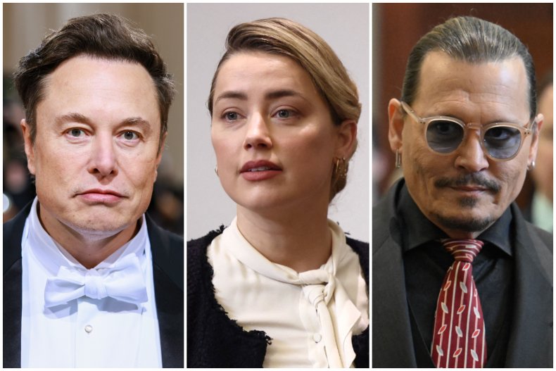 Elon Musk, Amber Heard, Johnny Depp