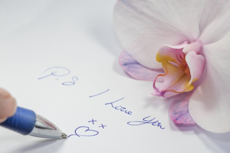 Handwritten love letter