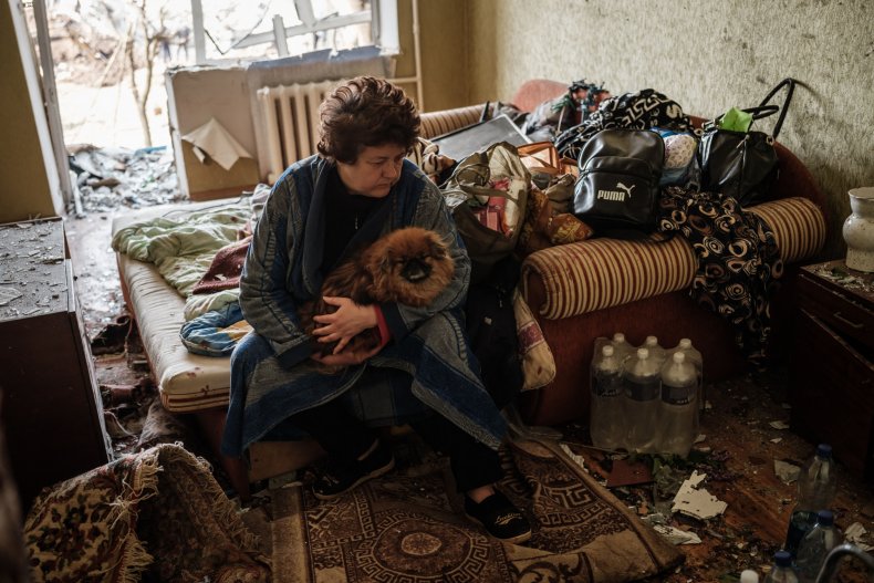 Elderly Woman Donbas Bombing 2-May-2022