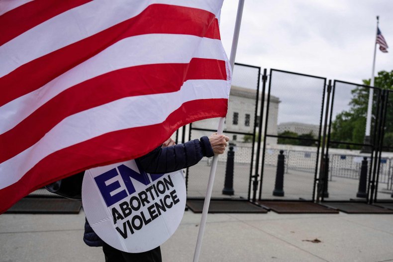 Abortion protester