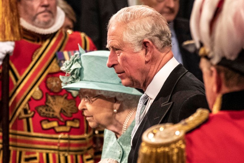 Queen, Charles at Opening of Parliament