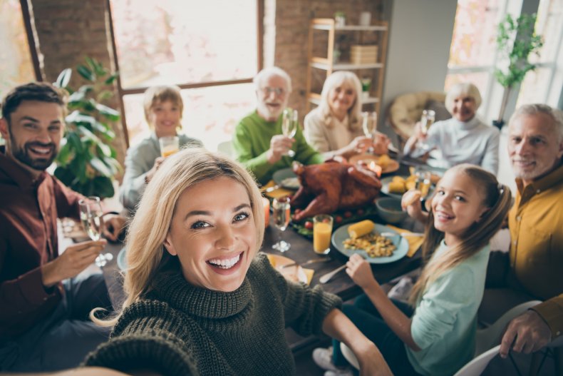 Family eating together