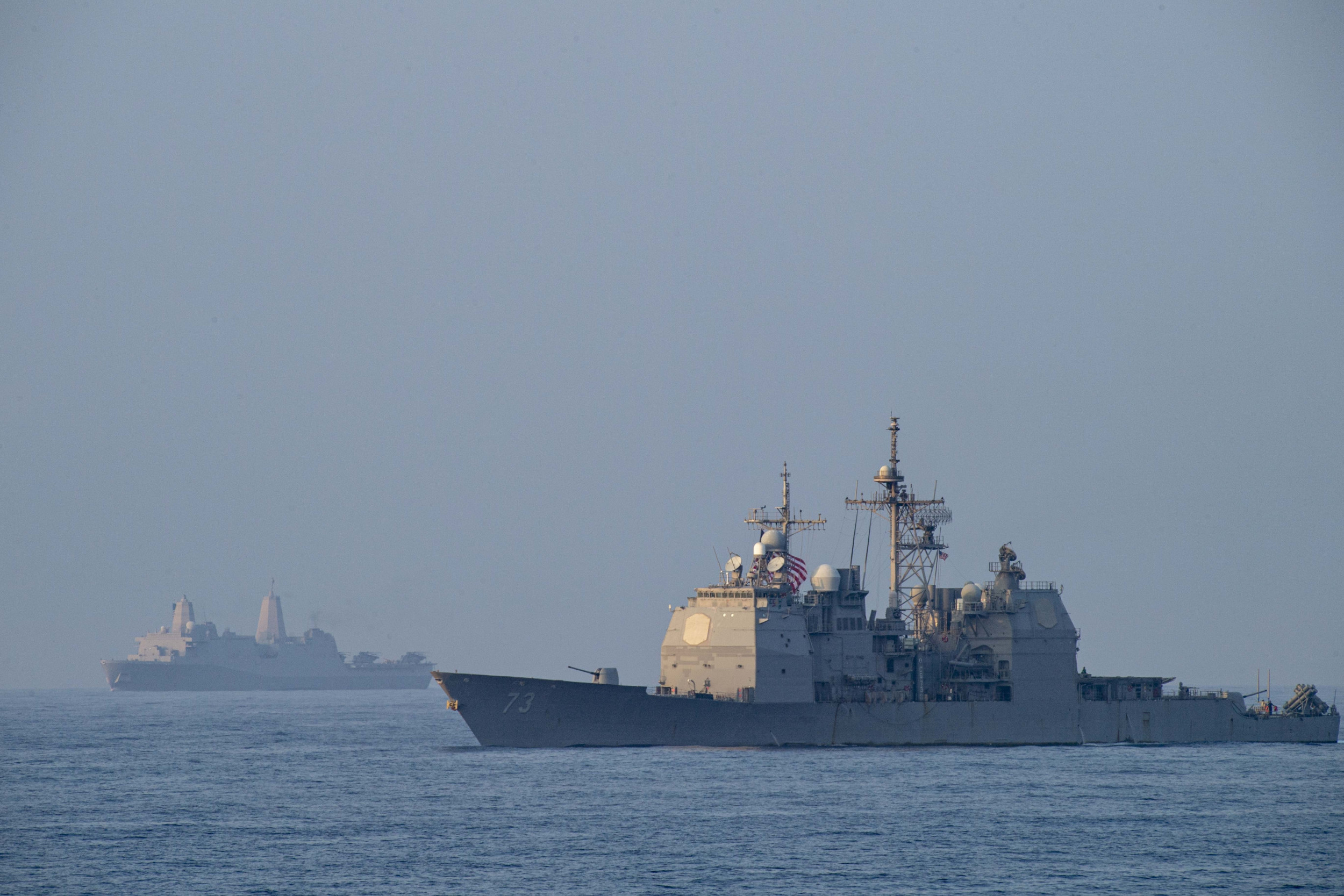 China Attack Helicopter, U.S. Warship Operate in Taiwan Strait on Same Day