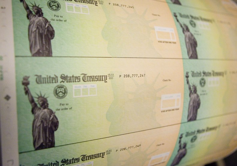 Economic stimulus checks are prepared for printing