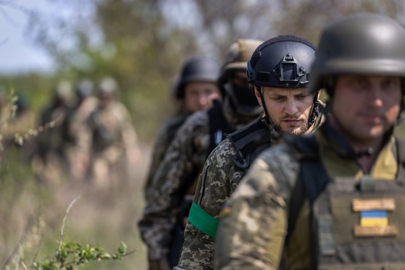 Ukraine soldiers train near Kryvyi Rih 