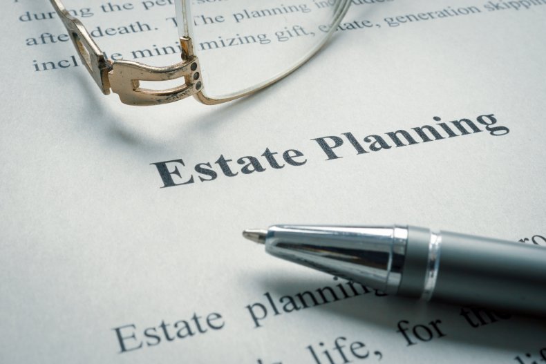 Estate planning paperwork and pen