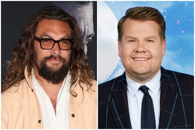 Jason Momoa and James Corden
