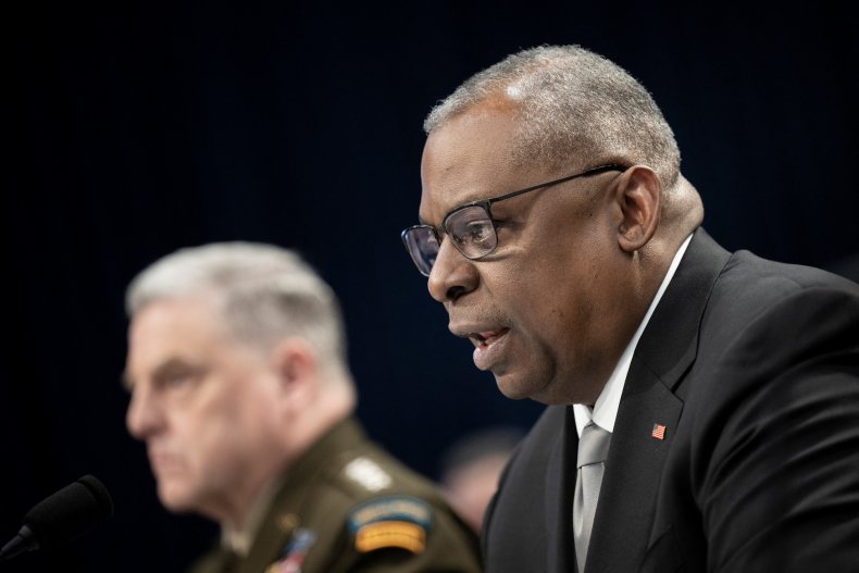 U.S. Secretary of Defense Lloyd Austin speaksto