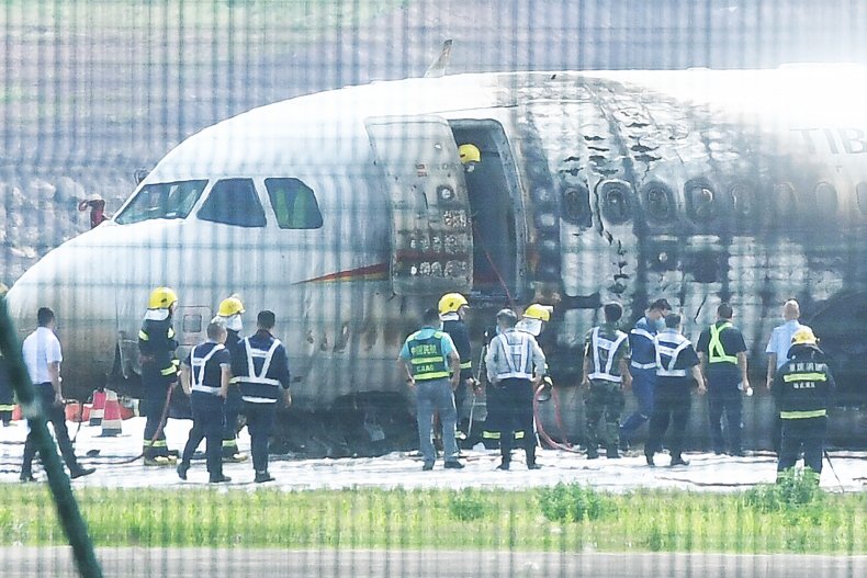 China Airplane Catches Fire After Aborted Takeoff