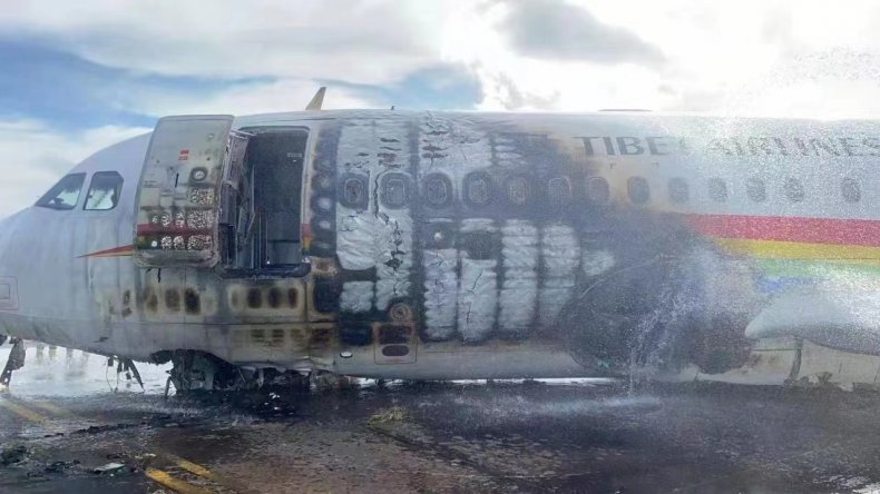 China Airplane Catches Fire After Aborted Takeoff
