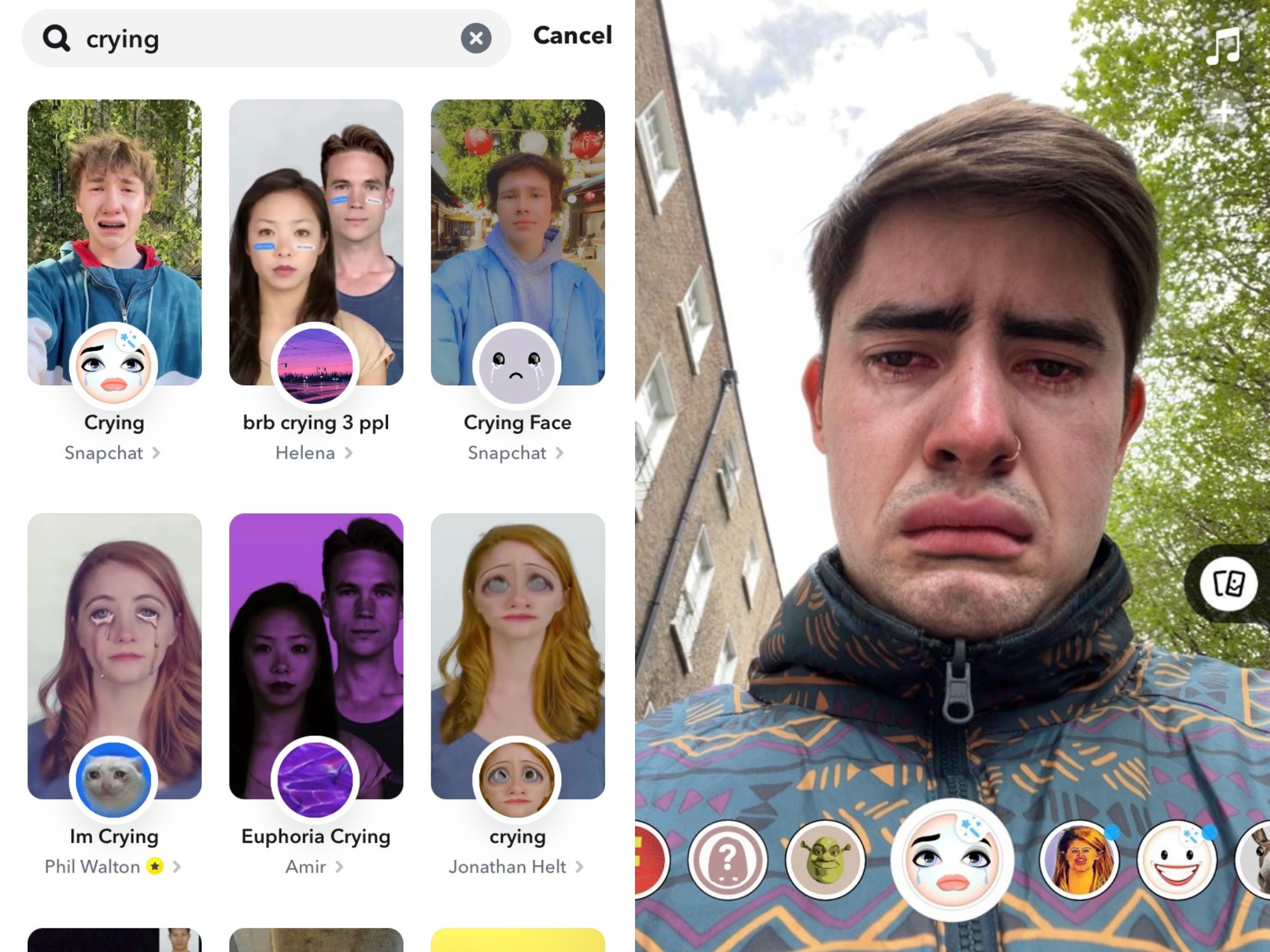 How To Get the Sad Face Filter Taking Over TikTok by Using Snapchat