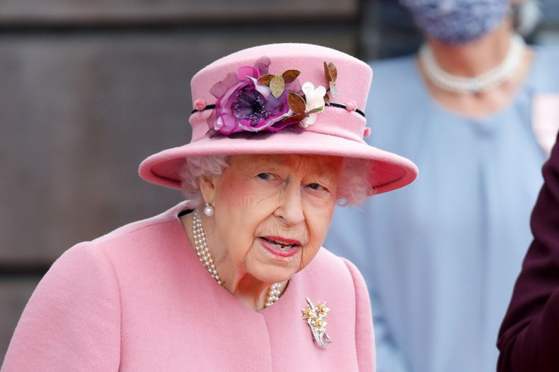 Queen Elizabeth Seen With Walking Stick