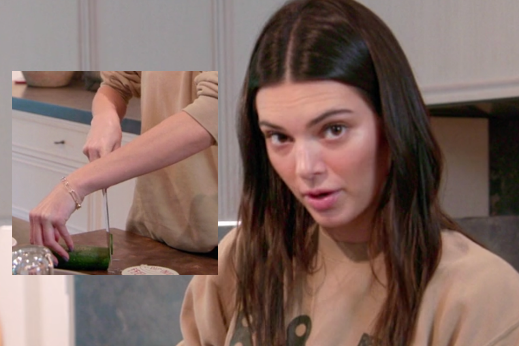 Kendall Jenner Struggles to Slice a Cucumber in Viral 'Kardashians' Clip