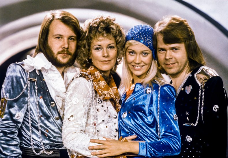 ABBA performing at Eurovision in 1974