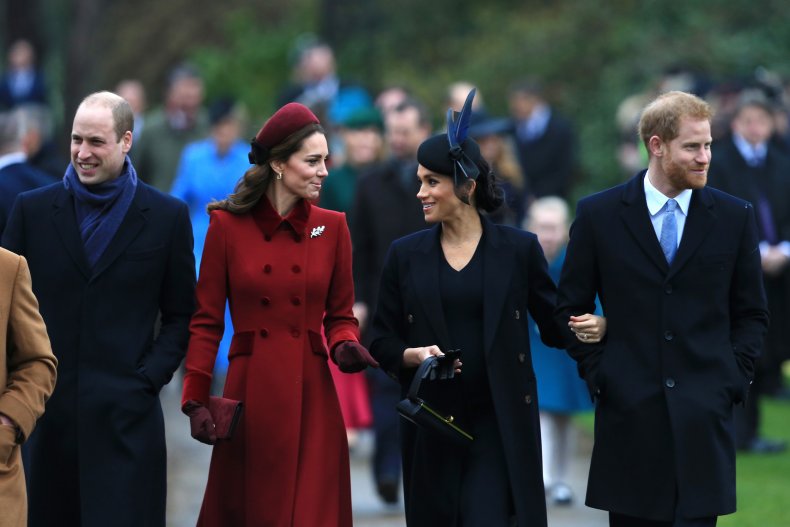 William Kate Harry Meghan Fab Four Christmas