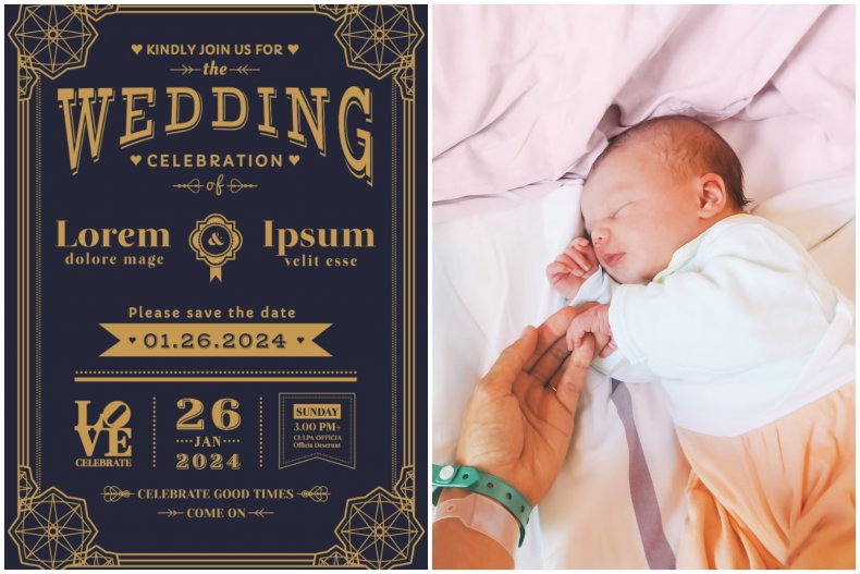 File photo of invite and baby.