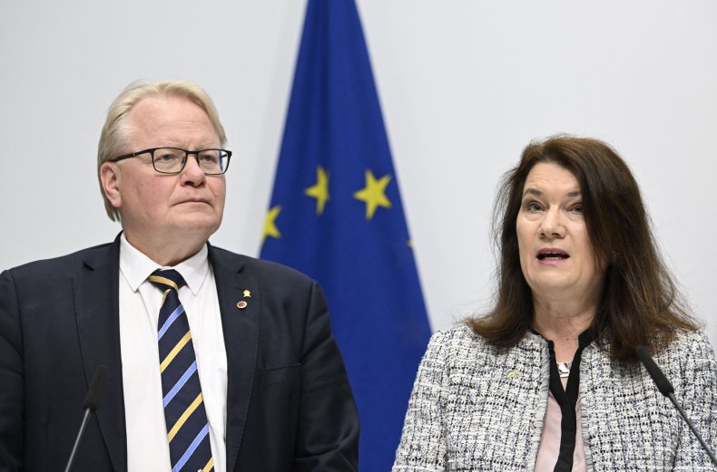 Swedish ministers Peter Hultqvist and Ann Linde