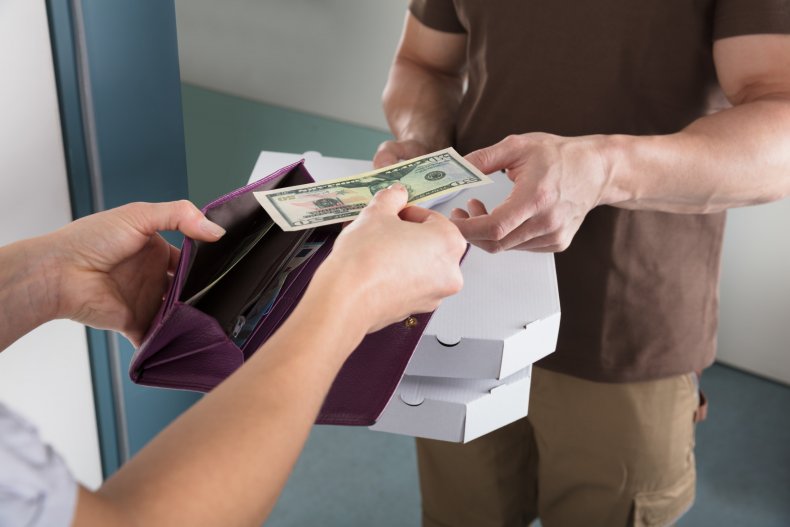 Delivery driver and cash
