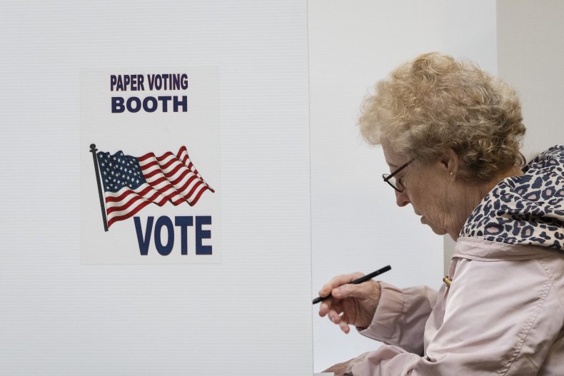 Voters use an optional paper ballot voting 
