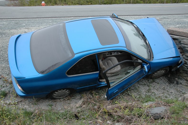 Car in a ditch
