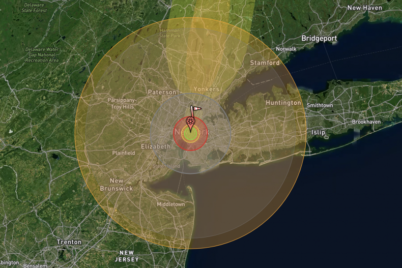 NUKEMAP tool screenshot