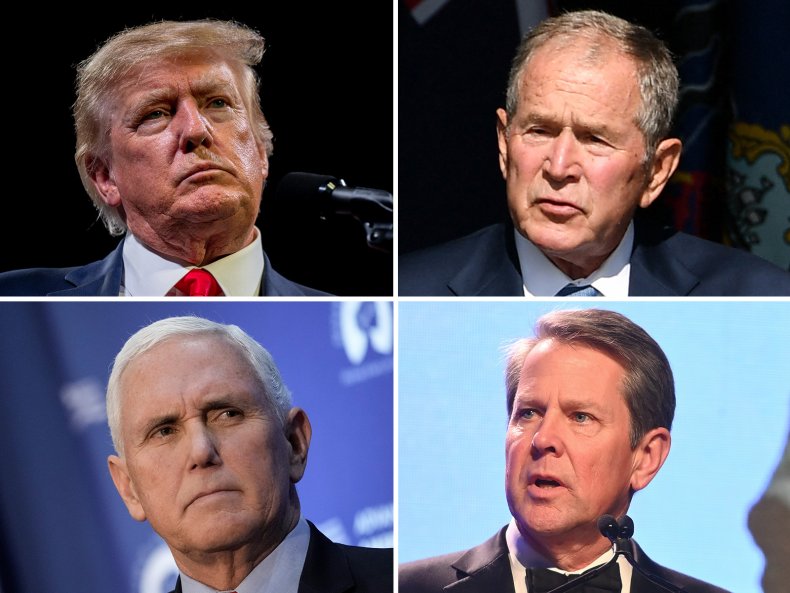 Trump, Bush, Pence and Kemp 