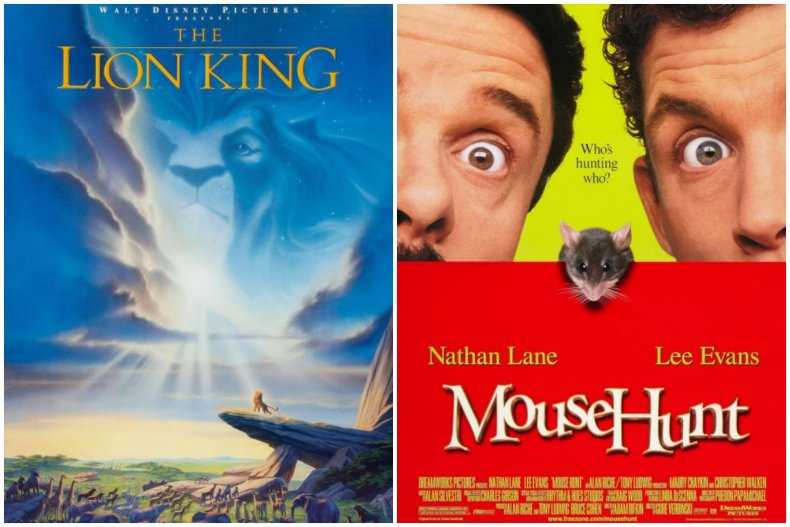 'The Lion King' and 'Mousetrap' movie posters.