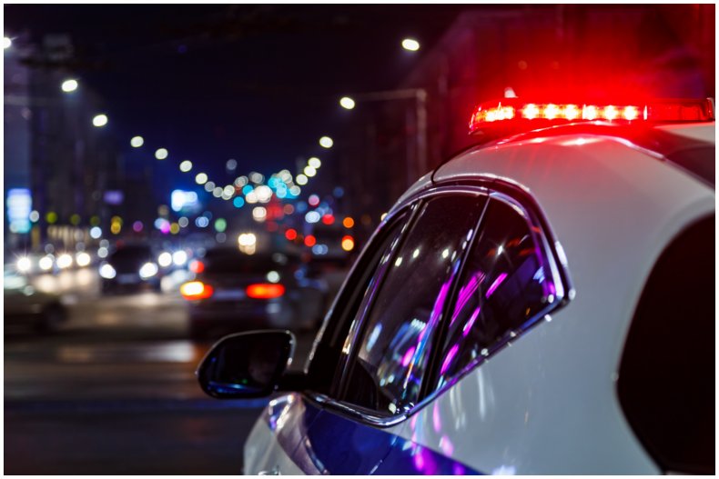 Stock image of police car