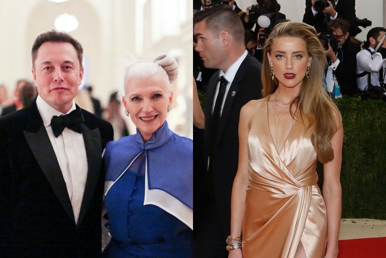 Elon Musk, Maye Musk, Amber Heard