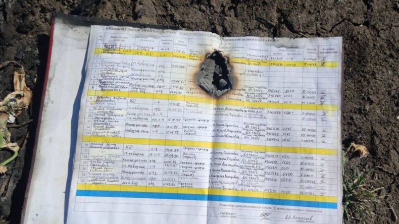 Russian commanders notebook seized