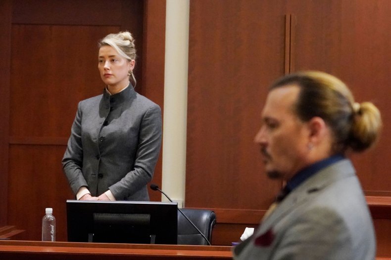Amber Heard and Johnny Depp at Trial