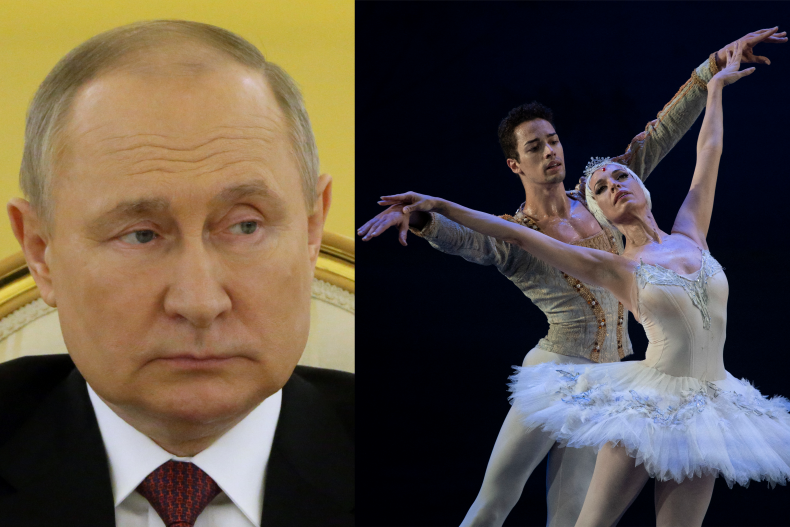 putin swan lake russia ukraine ballet