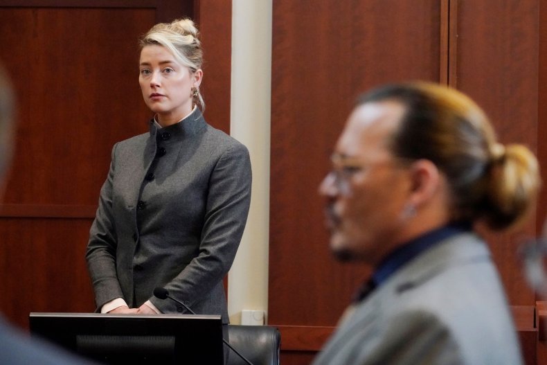 Amber Heard and Johnny Depp in court