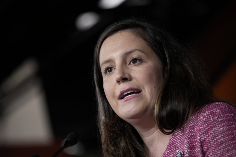 Rep. Elise Stefanik (R-NY) speaks during the conference