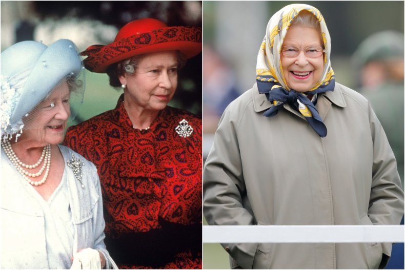 Queen Mother Queen Elizabeth Hands Pockets