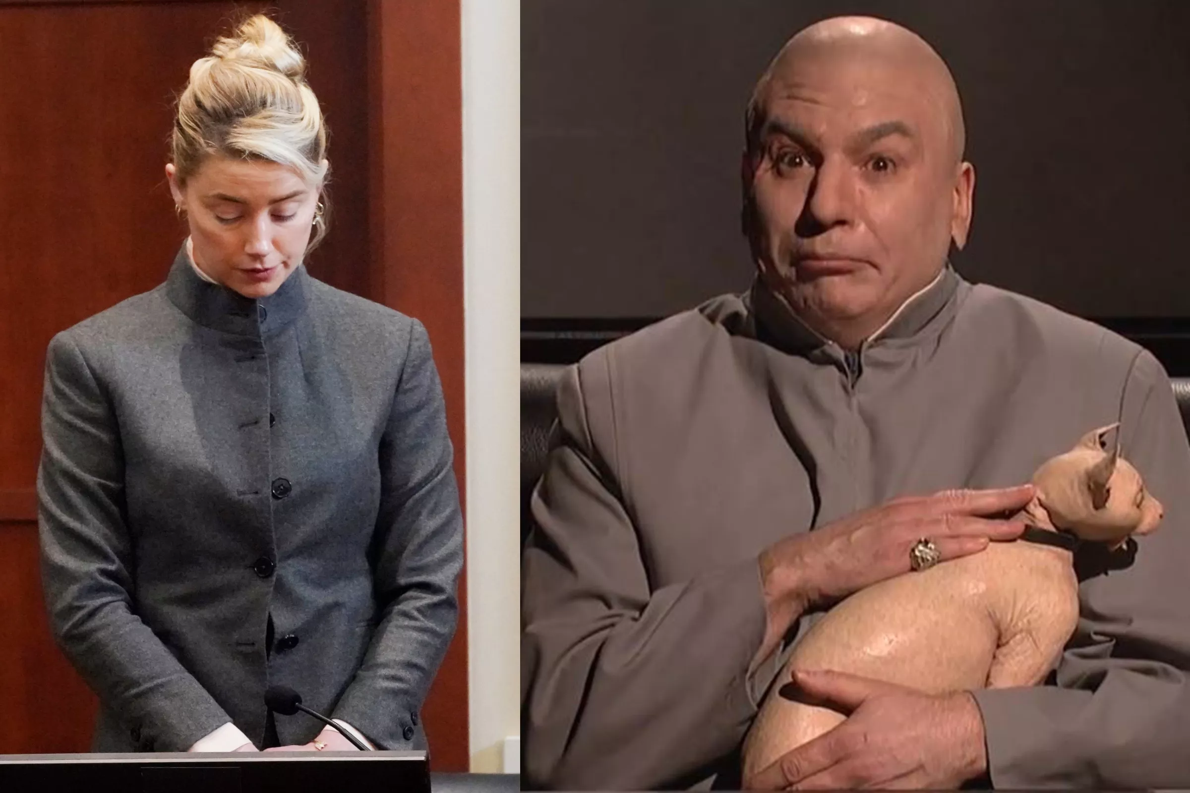 Amber Heard Compared to Dr. Evil in Latest Viral Wardrobe Moment - Vimarsana News