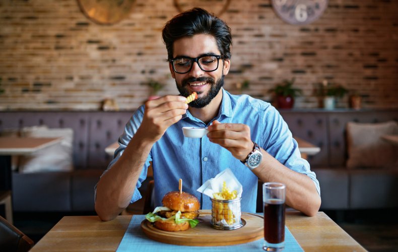 Man eating food