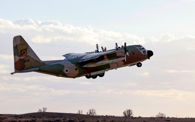An Israeli aircraft takes off