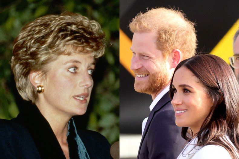 Diana, Prince Harry and Meghan