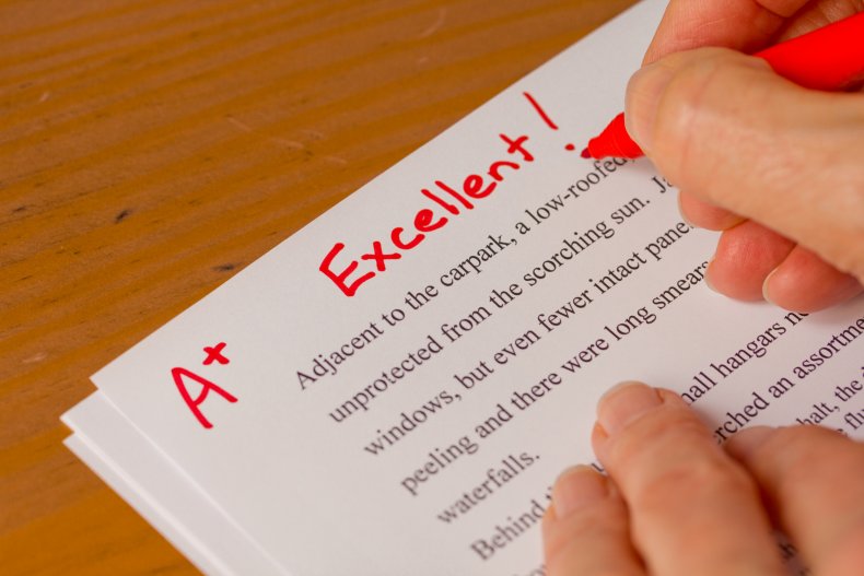 Teacher grading test