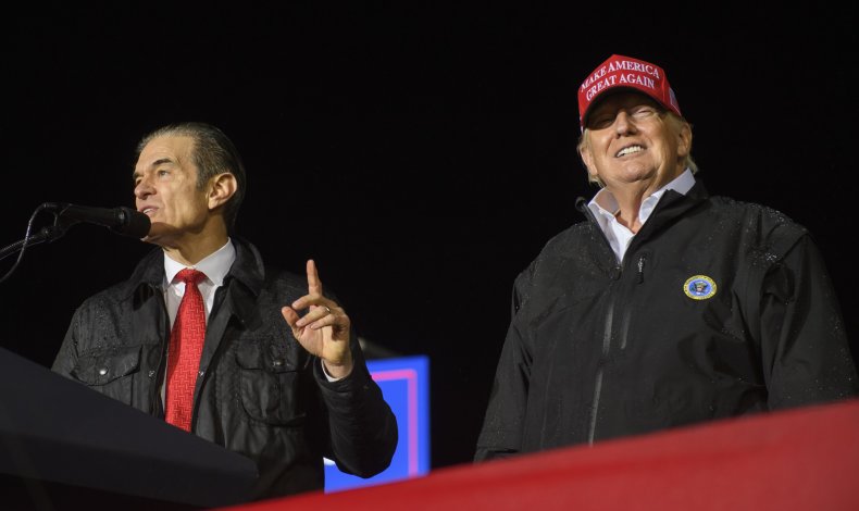 Mehmet Oz and Donald Trump at Rally