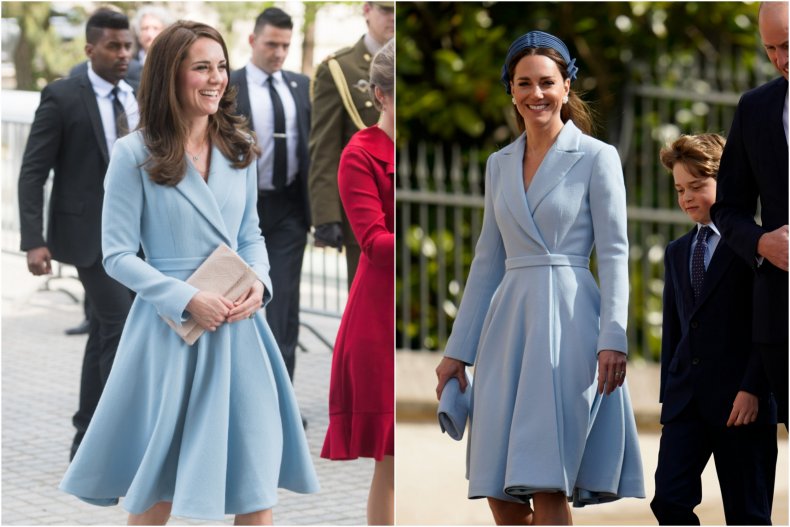 Kate Middleton Blaues Mantelkleid von Emilia Wickstead