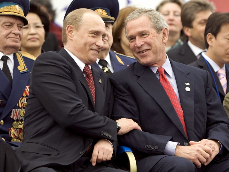 Former President George W. Bush and Putin