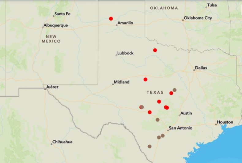 Texas fire map 