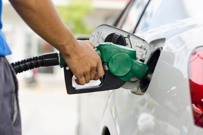 Man filling tank
