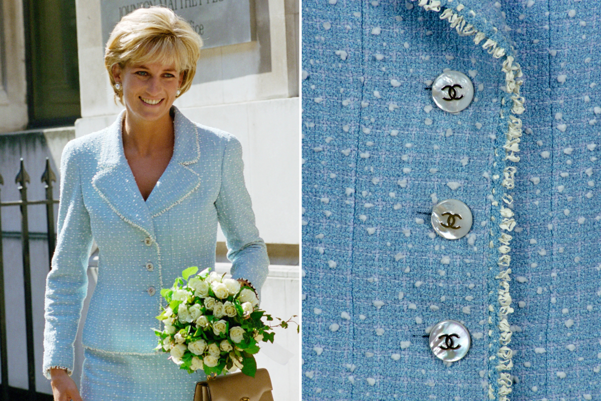Princess Diana Blue Chanel Suit Buttons