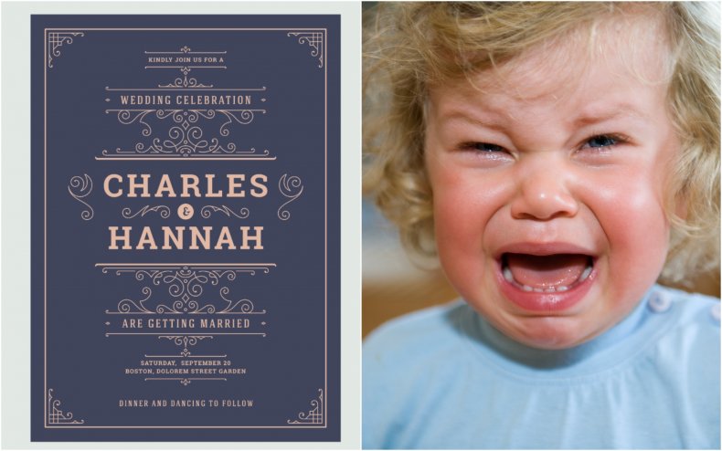 Invite and crying baby