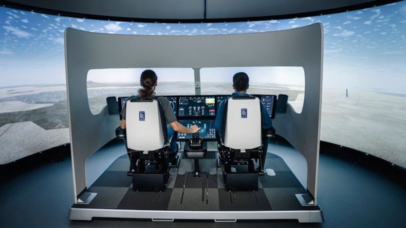 The flight simulator at Cranfield University