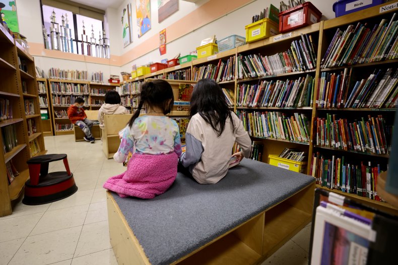  Students in a library